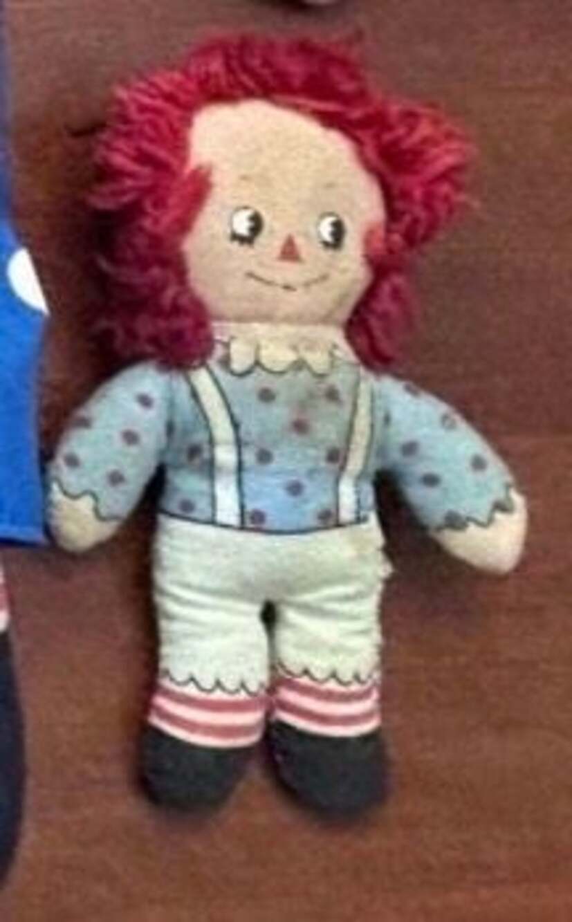 VINTAGE MINIATURE 5" KNICKERBOCKER RAGGEDY ANDY RAG CLOTH DOLL BOY PLUSH TOY
